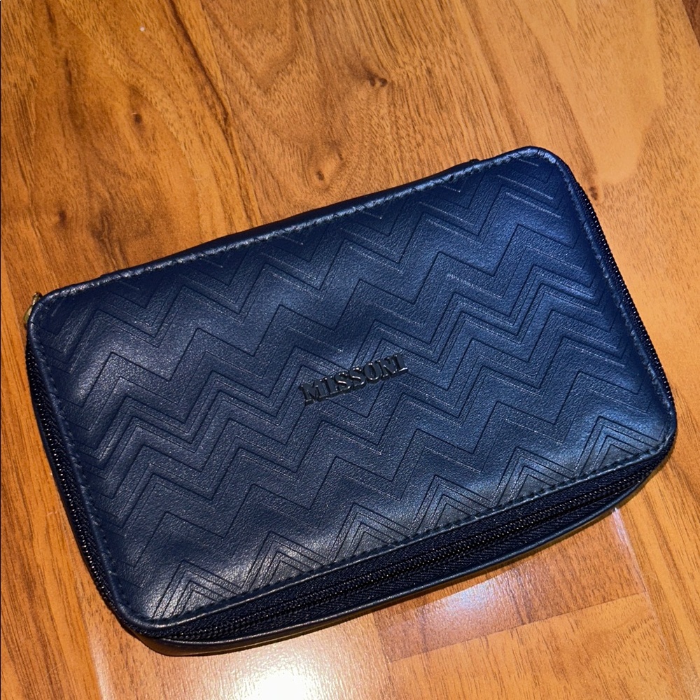 Missoni for Delta Navy Chevron Zip Toiletry Pouch